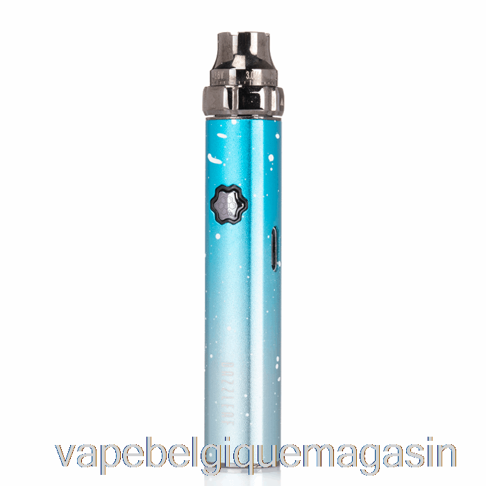 Vape Jetable Dazzleaf Squarii Top Twist 510 Batterie éclaboussure Bleu Ciel